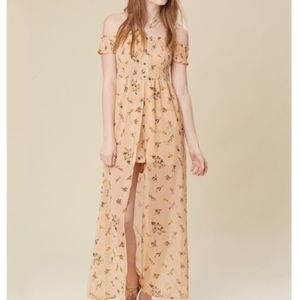 Altar’d State Romper w/ Maxi Dress Sheer Overlay